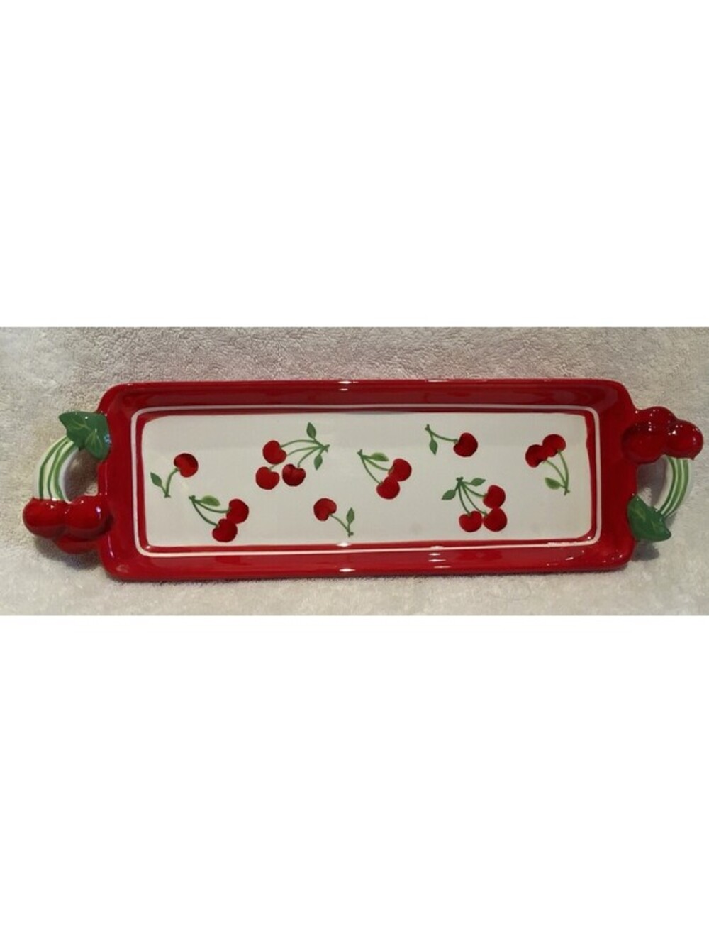 Sonoma Life + Style For Home Colorful ‘Cherries Jubilee’ Tray (15.5”L x 4.5”W)